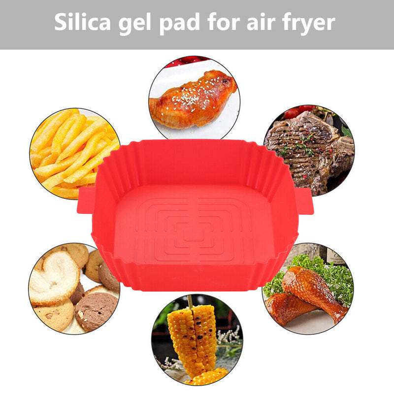 Silicone Air Fryers Oven Baking Tray Temperature Resistant for Home Kitchen T