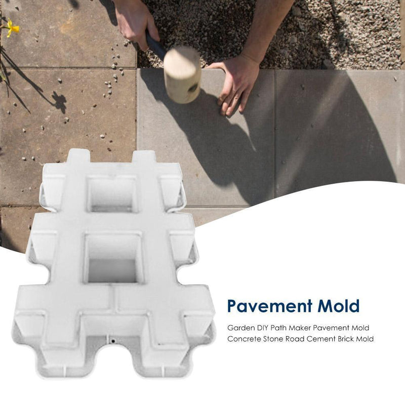 DIY Garden Yard Road Pavement Mold Pathway Paving Cement Brick Concrete Mould