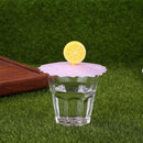 Transparent Cherry Silicone Cup Cover Heat-Resistant Dust Leak Proof Lid Cartoon
