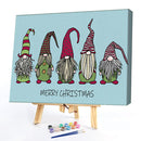 Christmas Gnome Oil Paint By Numbers DIY Coloring Picture for Adults Children