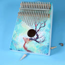 Mahogany Painted Kalimba Musical Instrument 17 Key Finger Piano for Kids Adults