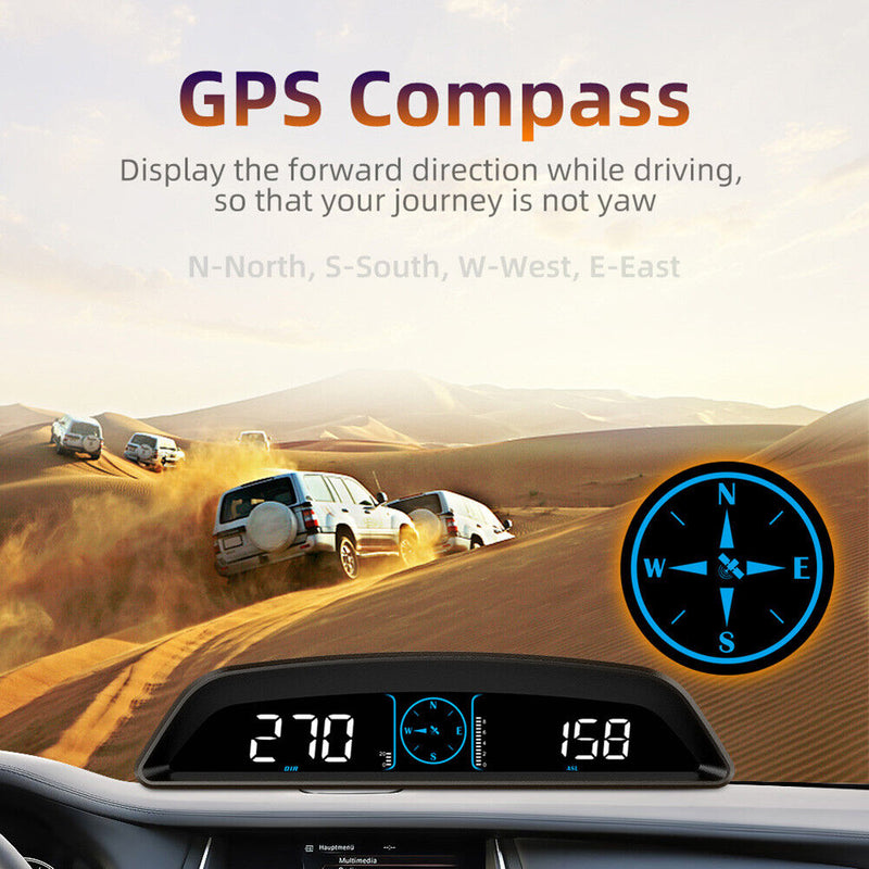 Car HUD Display On-Board Computer Fuel Mileage Alarms Electronic Accessories