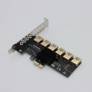 PCI-E Riser Card 1 to 6 USB 3.0 Multiplier Hub BTC Mining Expansion Card UK