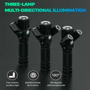 Rechargeable With Rack Bicycle Front Lamp LED Torch Rear Lights Bike Lights