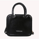 Women Mini Square Bag Top-handle Handbags PU Leather Shoulder Messenger Totes