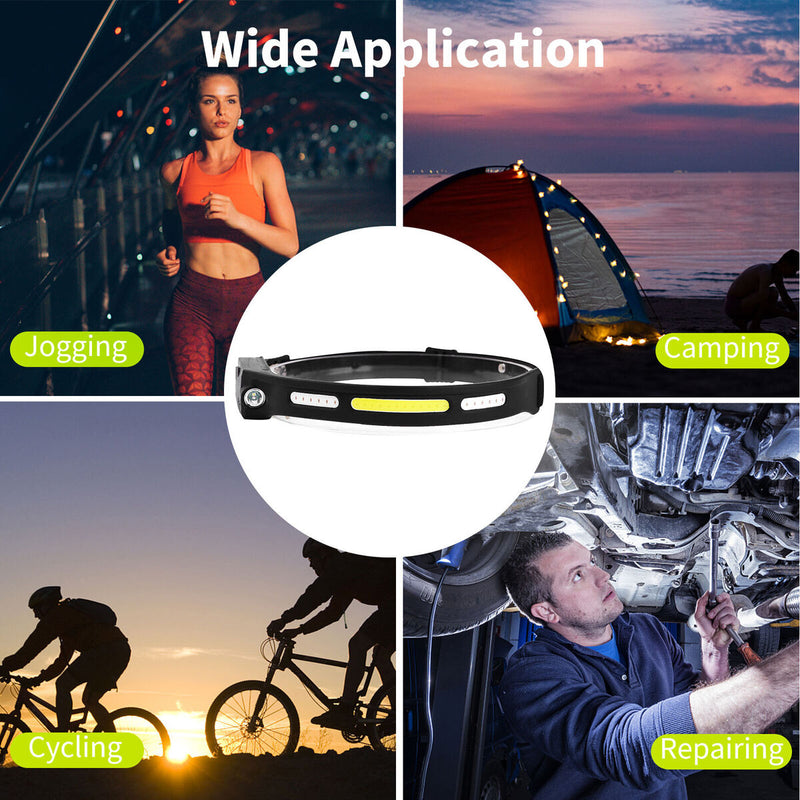 LED Headlights - Portable Emergency Lights Multi-Function Rechargeable USB