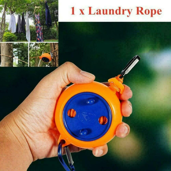 Clothesline Retractable Portable Travel Drying Rack Windproof L6C0 Outdoor G2N9