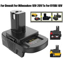 Li-ion Battery Adapter DM18RLFor Dewalt For Milwaukee 18V-20V To For RYOBI 18V