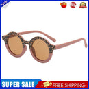 Summer Kids Girl Boys Sunglasses Leopard Children UV400 Eyewear (Dark Pink)