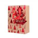 Case Tag With Handle Christmas Gift Bags Elk Kraft Paper Gift Box Cake Package