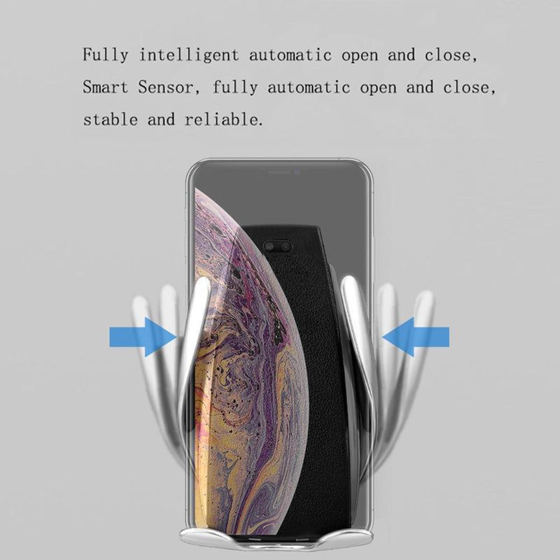 YHe Magic Clip S5 Car Cell Phone Storage Rack Qi Wireless Car Phone Charger Mobile H