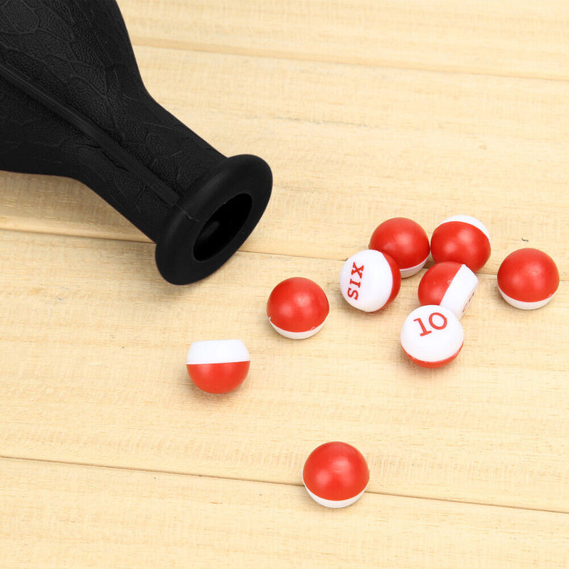 1Pc Billiard Kelly Pool Shaker Bottle with 16 Numbered Tally Balls Peas