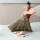 Short Handle Soft Bristle Broom Wood Floor Clean Sweeping Dustpan Brush Q7C3