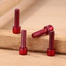 6pcs/set High Carbon Steel M5 Hex Bicycle Holder Bottle Rack Screws (Red)