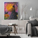 Frameless Oil Paint By Numbers DIY Witch Picture Craft Living Room Decoration