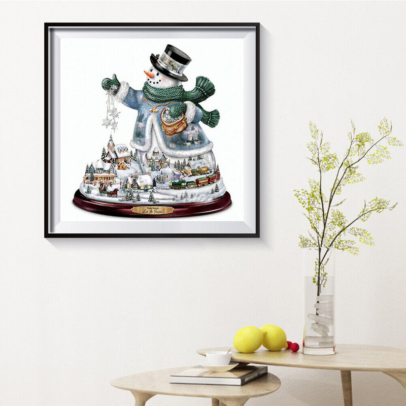 40x40cm DIY Paint By Number Kit Snowman Christmas Tree for Home Decoration Gift