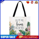 Succulent letters Printed Shoulder Shopping Bag Casual Large Tote Handbag