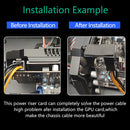 2x 180 Degree Angled Connector ATX 6 Pin Power Supply Adapter for Graphics Card