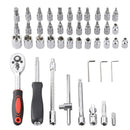 Drive Socket Wrench Set 1/4-Inch Metric Screwdriver Socket Ratchet Torx
