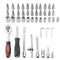 Drive Socket Wrench Set 1/4-Inch Metric Screwdriver Socket Ratchet Torx