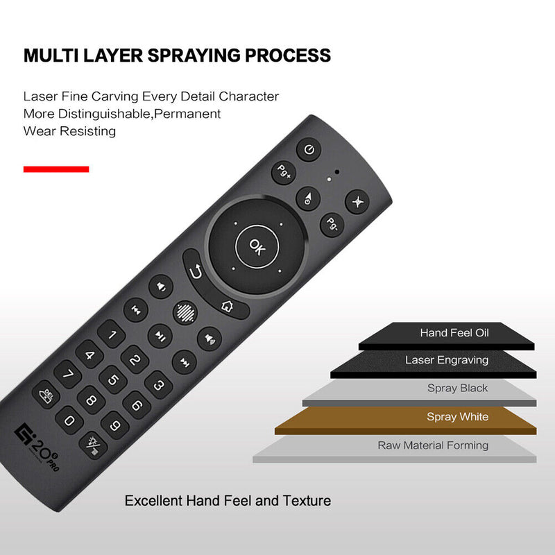 G20S PRO 2.4G Wireless Air Mouse 30 Button Voice Remote for Smart TV Set Top Box