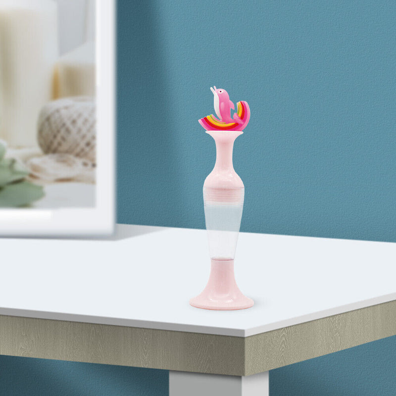 Vase 5D Diamond Painting Point Drill Pen DIY Craft (Pink Dolphin no Drill)