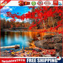 Maple by Lake Hand Painted Painting By Numbers Kit Canvas Oil DIY Drawing