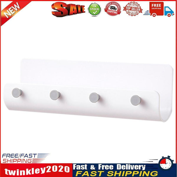 U Shape Multifunction Storage Hook Plastic Key Rack Wall Hanger (White) Newly