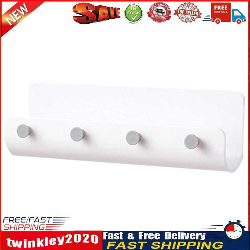 U Shape Multifunction Storage Hook Plastic Key Rack Wall Hanger (White) Newly