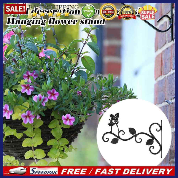 Iron Wall Hanging Flowers Pot Basket Potted Storage Holder Home Balcony Decor