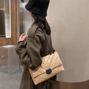 Casual Lattice Solid Color Messenger Tote Autumn Women Shoulder Chain Bag Clutch
