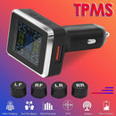 Car TPMS Tire Pressure LCD Monitor 4 External Sensors Tyre Temperature Warning