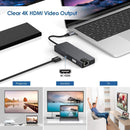 USB 3.0 USB Type-C Hub Docking Station Gigabit Ethernet 4K HDMI For Laptop PC