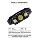 #A Induction USB Rechargeable XPE+COB LED Headlamp Waterproof Camping Head Torch