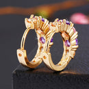 Zircon Earrings Hot Colorful Flower Ear Ring Ear Stud Ear Clip
