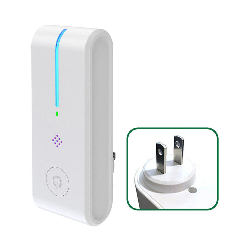 Portable Air Purifier Negative Ion Air Freshener Dust Cleaner (White US)