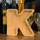Creative Saving Box 26 English Alphabet Wooden Money Storage Box Jar (K) Newly