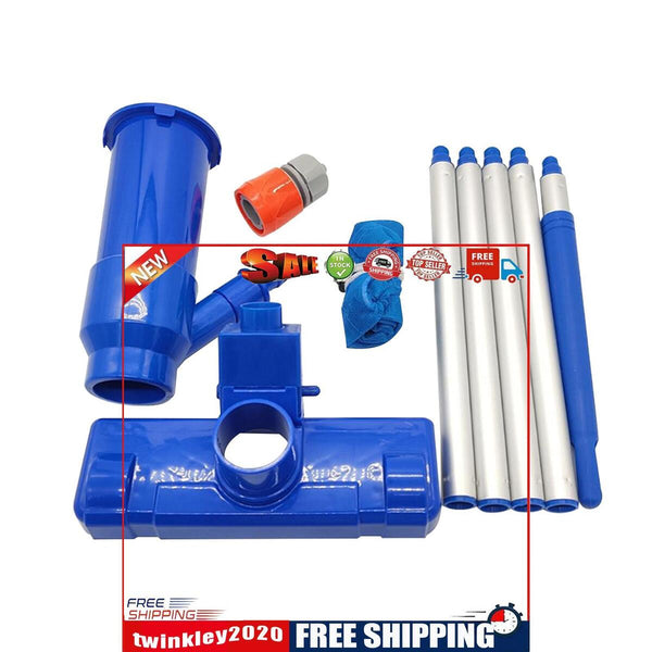 Portable Pool Vacuum Jet with 5 Section Pole Kits Cleaner for Spas Ponds