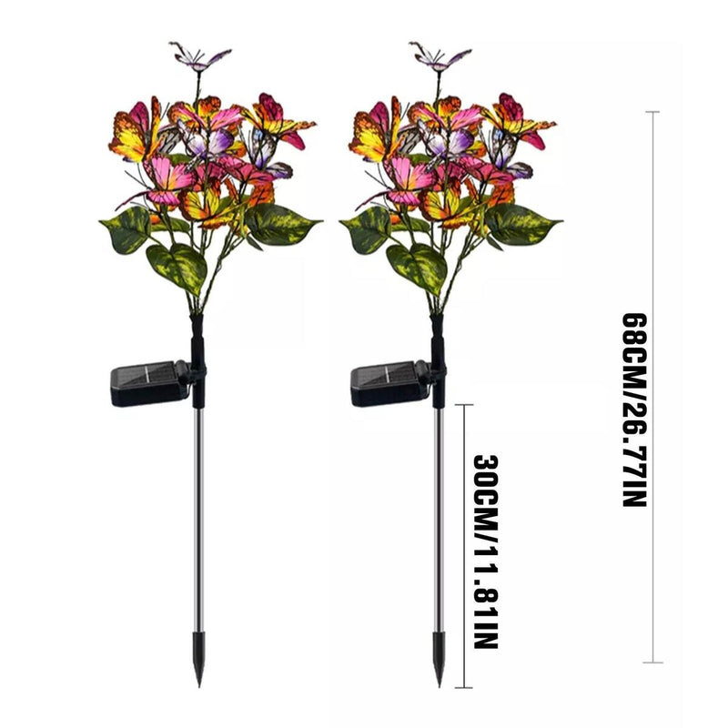 Butterfly Solar Led Light Outdoor Garden Gazebo Decor Light Lawn Pathway Lamp`