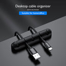 Silicone USB Cable Organizer Winder Desktop Tidy Management Holder (3 Clip)