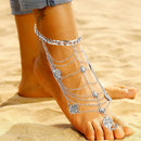 Summer Beach Tassel Anklet Bracelet Fashion Coin Pendant Women Barefoot San
