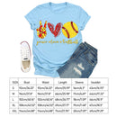 Baseball Print Red Heart Tea T-Shirt (Light Blue XL)