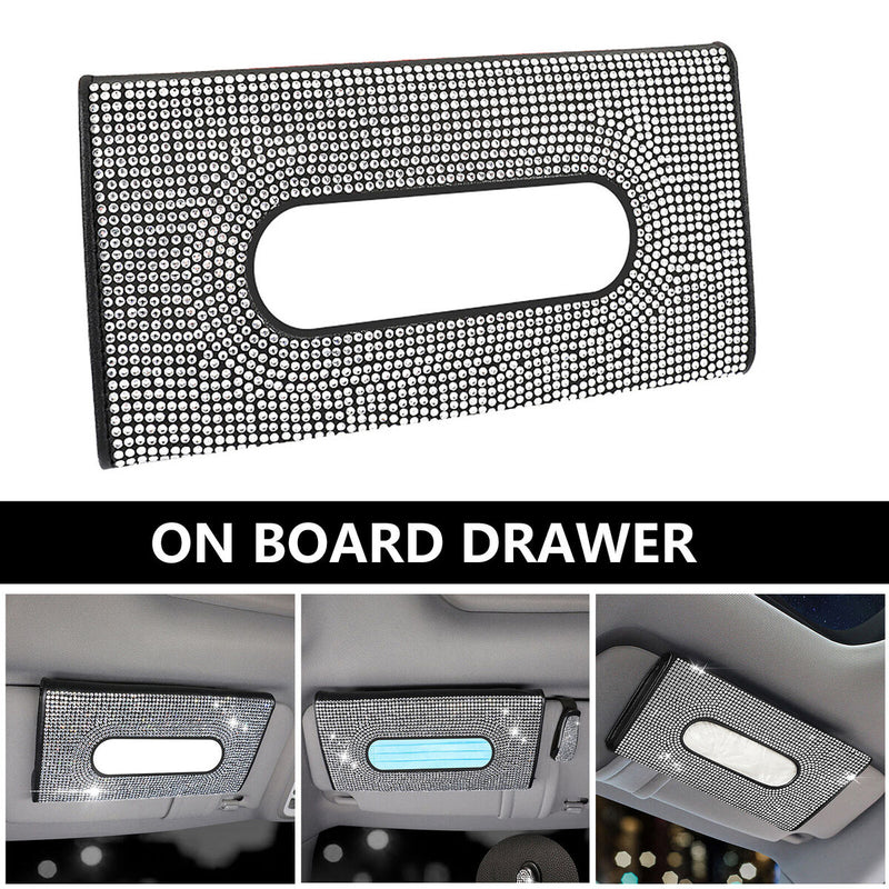 Car Tissue Holder Hanging Paper Towel Clip Leather Tissue Visor Napkin Holder