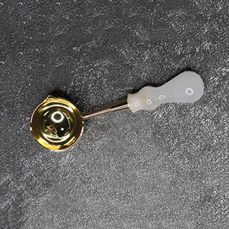 Sealing Stamp Wax Bead Pill Crystal Handle Melting Spoon for Scrapbooking Cra