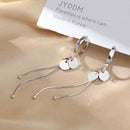 Girls Pretty Wafer Multilayer Drop Long Tassel Earrings Dangle Drop Earrings