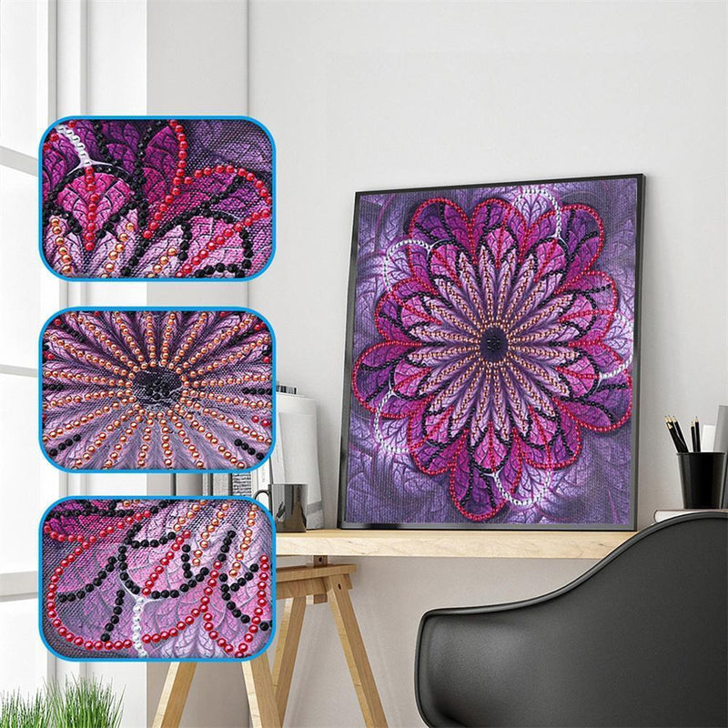 5D DIY Special-shaped Diamond Painting Cross Stitch Mosaic (H091 Flower) Newly