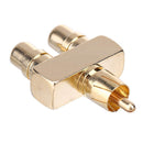 RCA AV Audio Video Splitter Adapter 1 Male to 2 Female Converter Connector