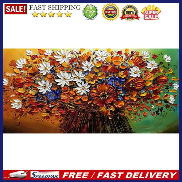 Wild Flowers Oil Paint By Numbers Kits Canvas Picture Wall Art DIY Craft Color