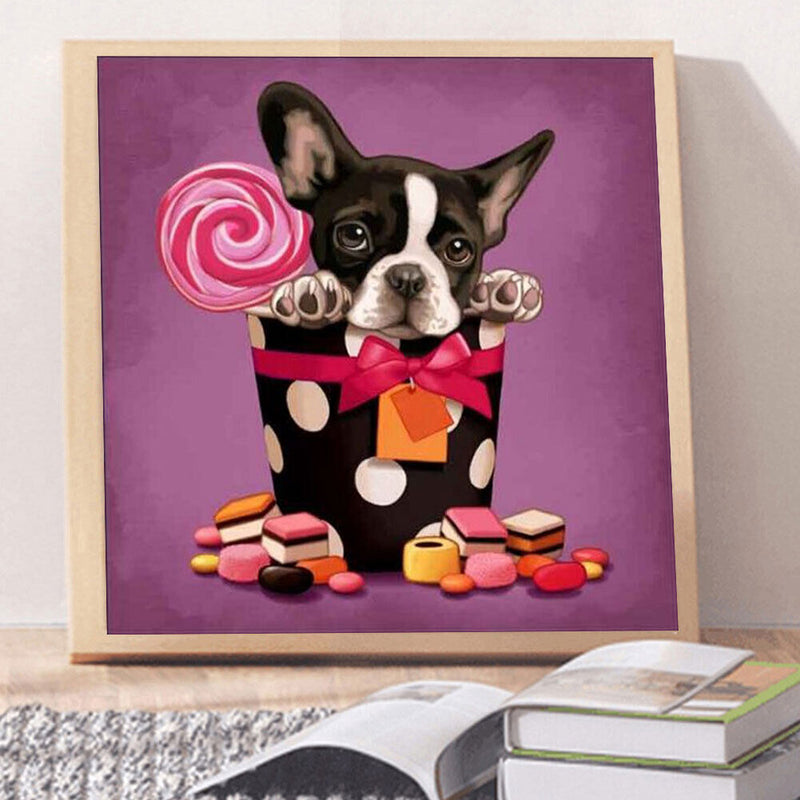 5D DIY Diamond Painting Kits Full Round Drill Dog Mosaic Picture Wall Decor