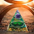 Orgonite Pyramid Amethyst Peridot Healing Crystal Energy Generator Orgone Crafts